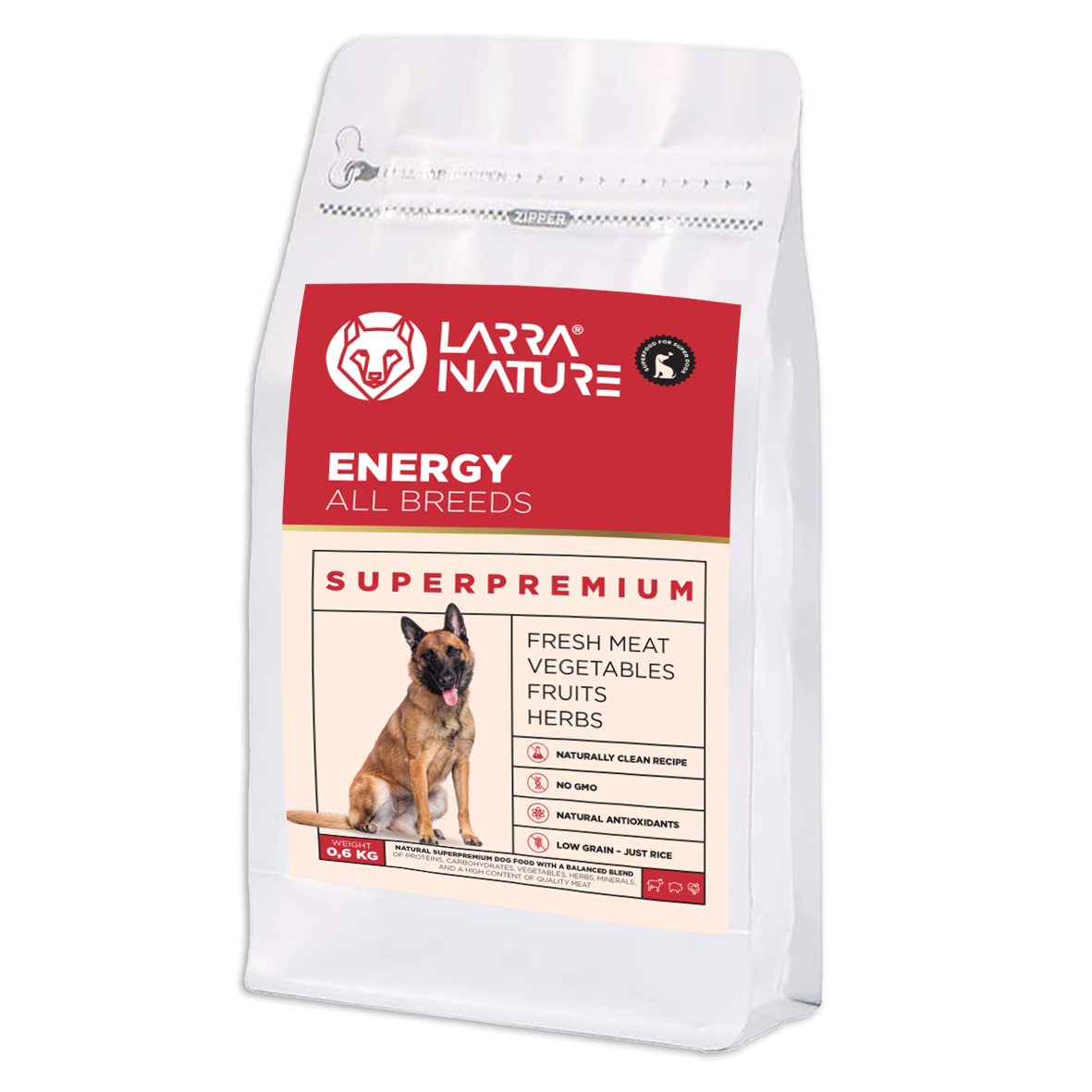 VZORKA_energy_600g Larra Nature Energy Superprémium 600 g – Obrázok 1